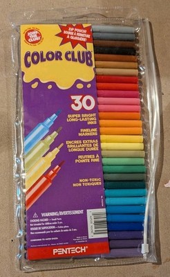 Vintage 90 s Pentech Color Club 30 Fine line Markers