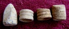 (4) EXCAVATED CIVIL WAR CARVED BULLETS (VICKSBURG)