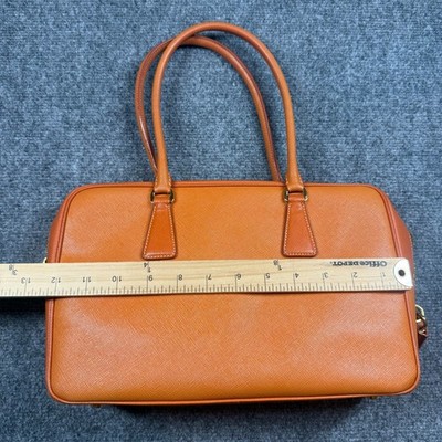 PRADA Galleria Saffiano leather bag, Orange/ Papaya, Size Medium