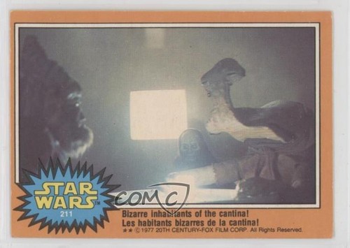 1977 OPC Star Wars #211 Bizarre inhabitants of the cantina!