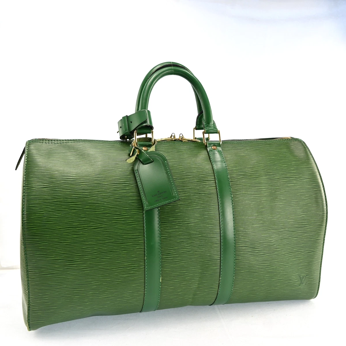 Louis Vuitton Leather Exterior Green Bags & Handbags for Women for
