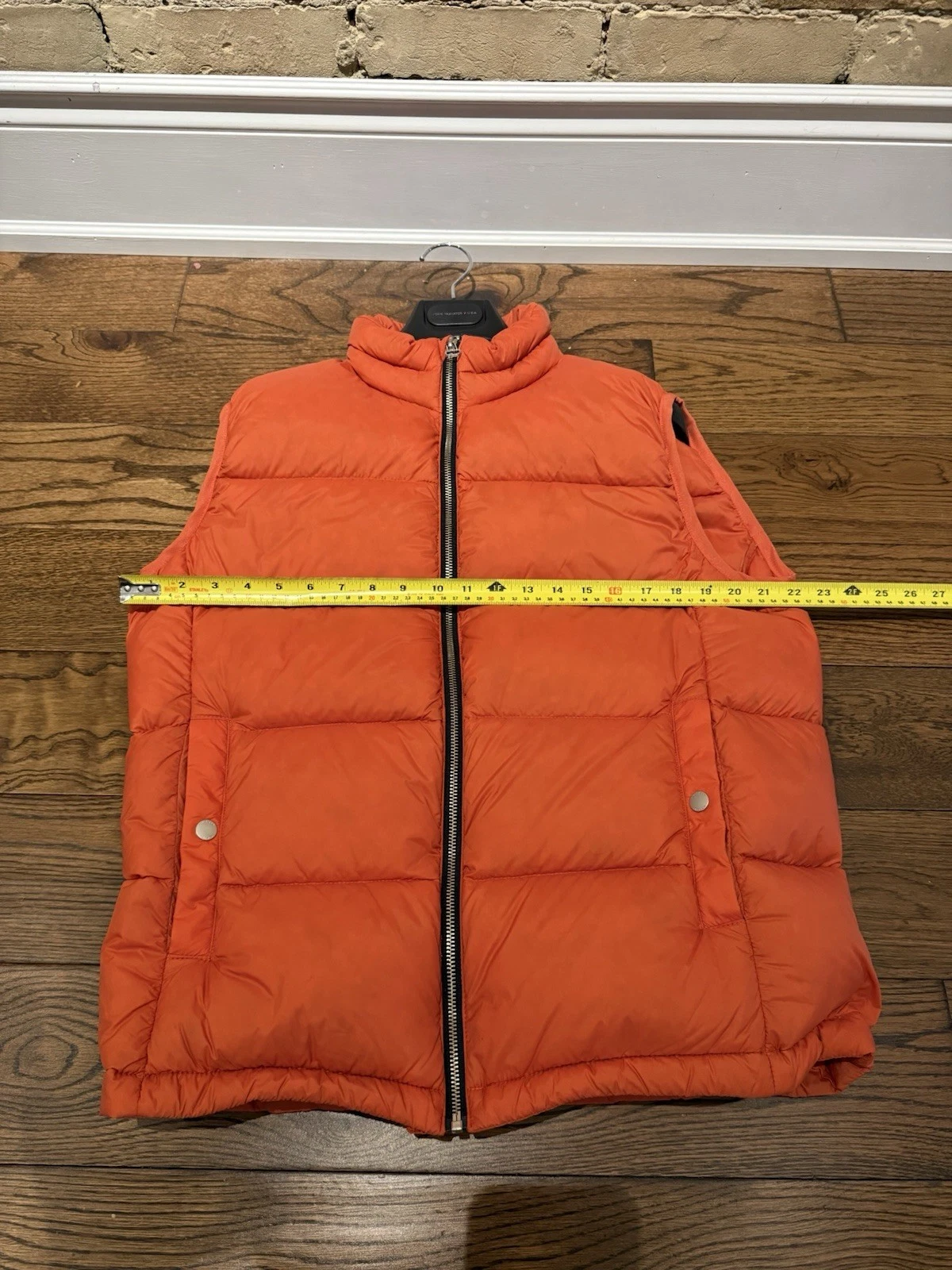 American Trench Down Vest L Orange - product detail image 5