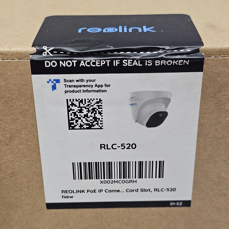 Reolink PoE IP Camera Model RLC-520 5MP HD Security Camera NEW IN BOX SEALED - Image 2 of 2