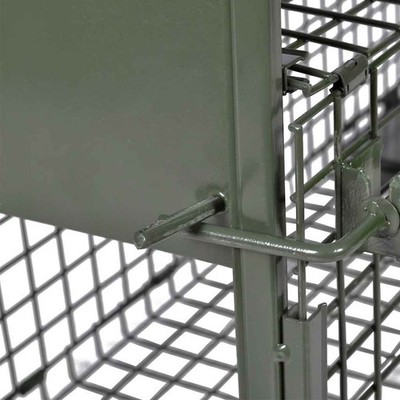 Live Animal Catch Life Trap Iron Mesh Cage Prey Hunt Rabbit 1/2 Door 3 Sizes vid