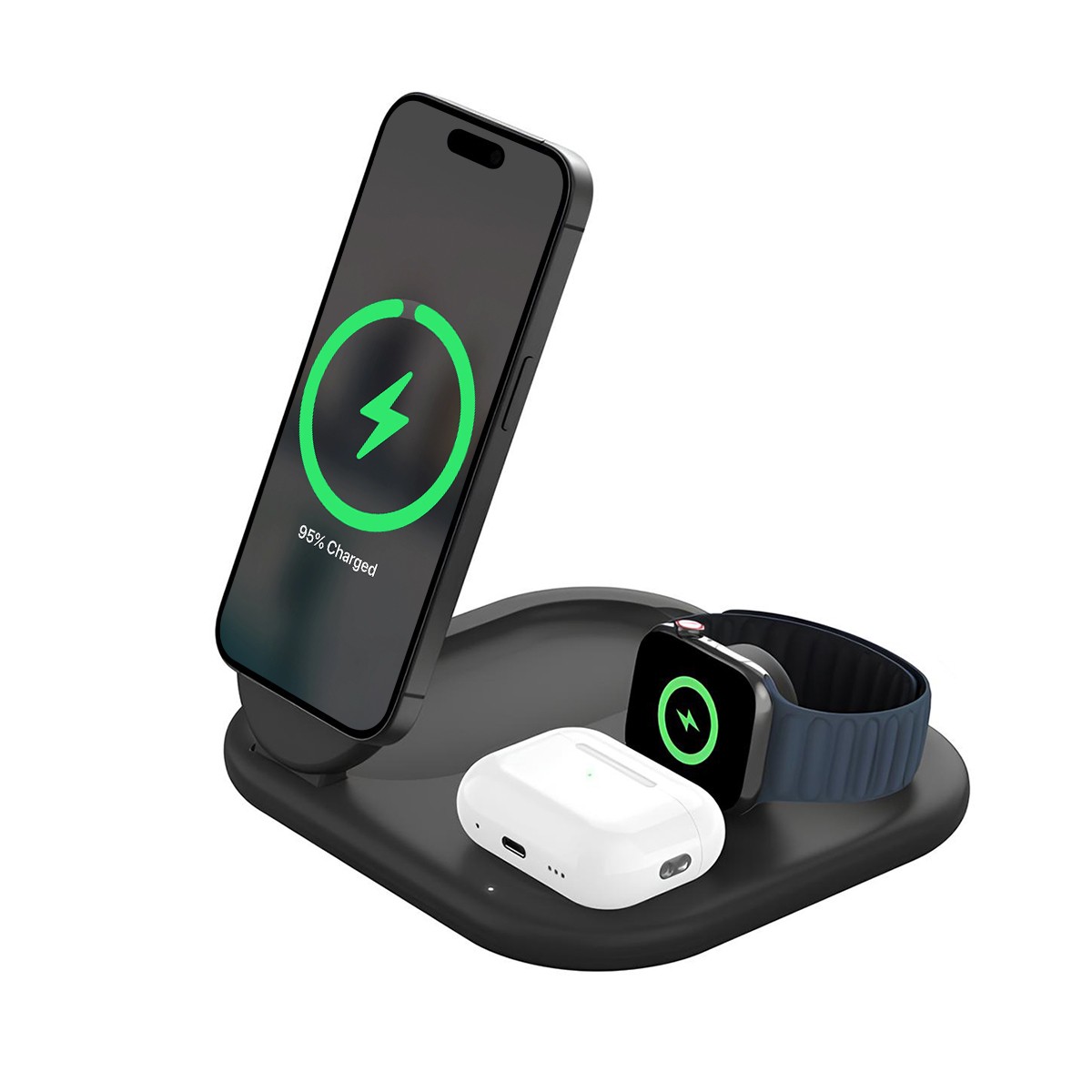Station Belkin 3en1 iPhone Watch Pods 15W Fin des câbles emmêlés et charge lente