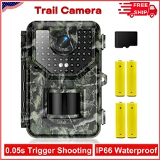 Vikeri Trail Camera, 4K 48MP Game Camera W/ Night Vision Motion IP66 Waterproof