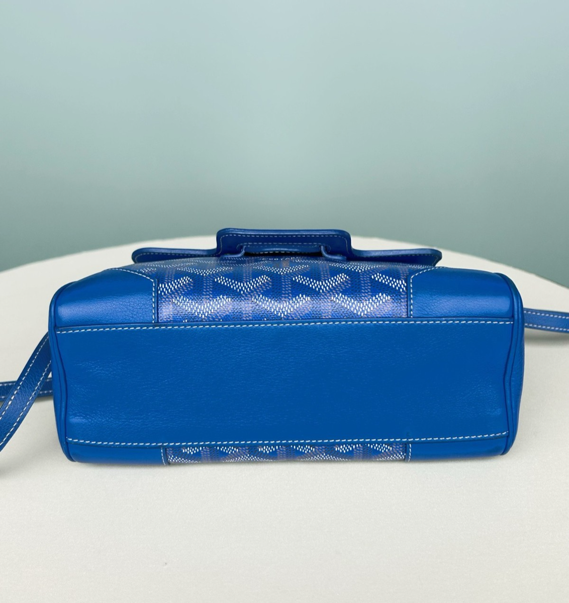 Goyard Saigon Monogram Blue Top Handle Bag Shoulder Bag Crossbody