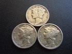 1945 P Mercury Dime Coin - 3 Coins  #13