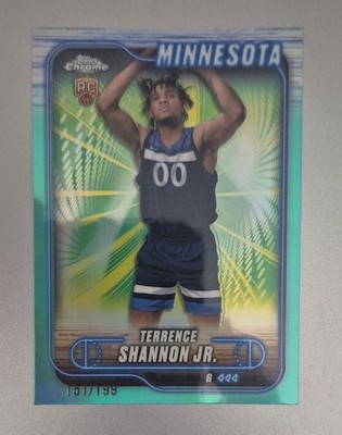 2024-25 Topps Chrome - Terrence Shannon Jr. #105 Aqua Refractor /199 (RC)