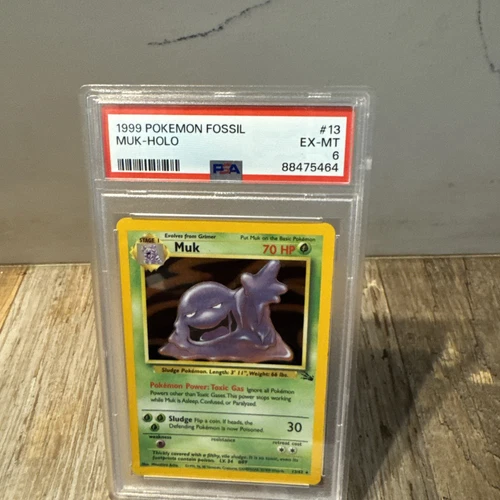 1999 Pokemon Fossil #13 Muk Holo PSA 6