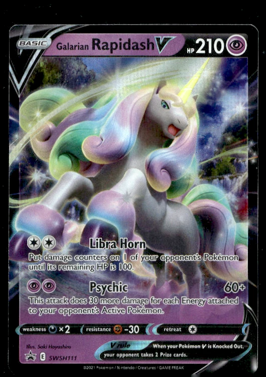 pokemon galarian rapidash card Galarian Rapidash V Pokémon TCG Cards for sale