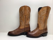 VTG WOMENS MASTERSON BOOT CO COWBOY BROWN BOOTS SIZE 5