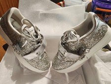 Jimmy Choo Glitter Sneakers Osaka Lace Up size 39 1/2