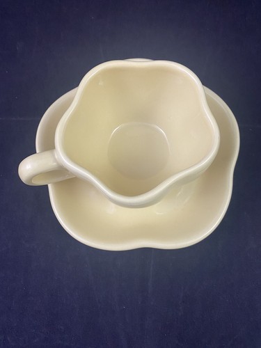 Gerald E. HENN Workshop Keramik gelbe Blütenblätter Tasse & Untertasse Roseville Ohio - Bild 2 von 7