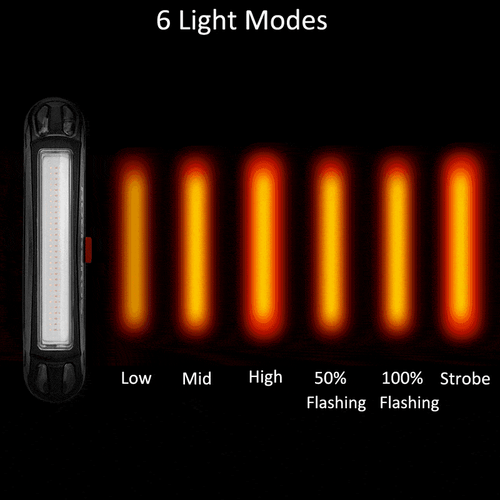 Bike Rear Light Bicycle Taillight Safety Warning Lamp USB Rechargeable 3 Colors - Picture 6 of 15