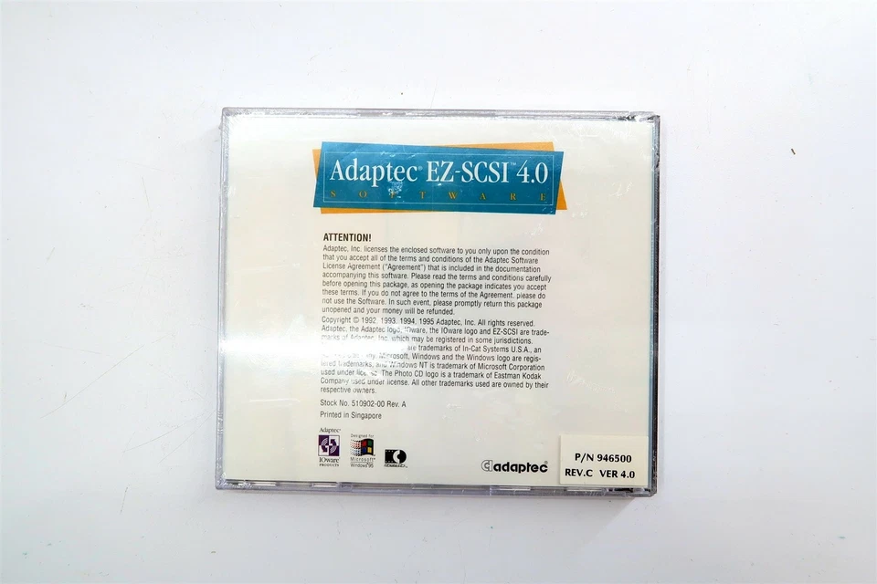 Software ADAPTEC EZ-SCSI 4.0 SELLADO para Windows en CD desde 1995 Foto 2 de 2