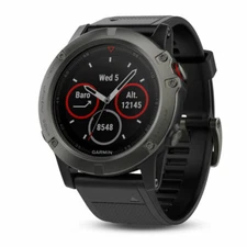Garmin Fenix 5x 51mm Slate Gray Sapphire with Black Band GPS Watch -...