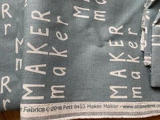 3 YARDS MAKER MAKER linen fabric from Andover Fabrics = 3-1 yard lengths in LOT