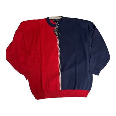 Faldo By Pringle Sweater Pullover New With Tags Men s Size XL Red Blue