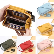 Women Leather Cell Phone Purse Crossbody Handbag Wallet Case Small Shoulder Bag