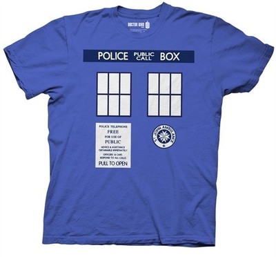 Doctor Who Tardis Cosplay T-shirt Anime Licensed NEW