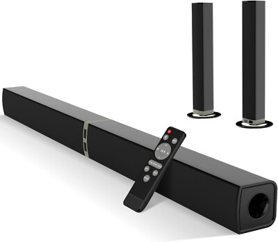 MZEIBO Soundbar  Bluetooth  for TV 50W  4 Drivers Remote Control ARC/Optical/AUX