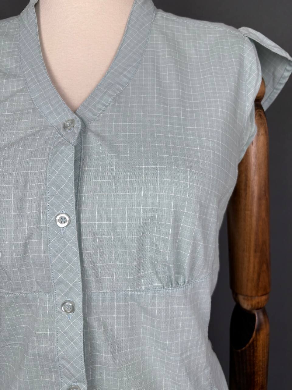 Camicia donna Arc'teryx Destina taglia M blu cotone manica corta con bottoni