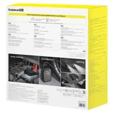 Baseus New 4-in-1 (12,000 mAh) Car Jump Starter +Air Inflator +Torch+ Powerbank