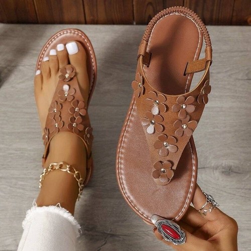 Sandalias planas elásticas con tiras para mujer Tanga Correa para el tobillo Sandalia de gladiador - Imagen 15 de 15