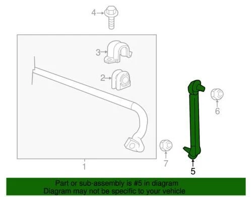 Barra estabilizadora de suspensão dianteira Chevrolet Spark genuína GM 2013-16 95947829 - Imagem 3 de 3