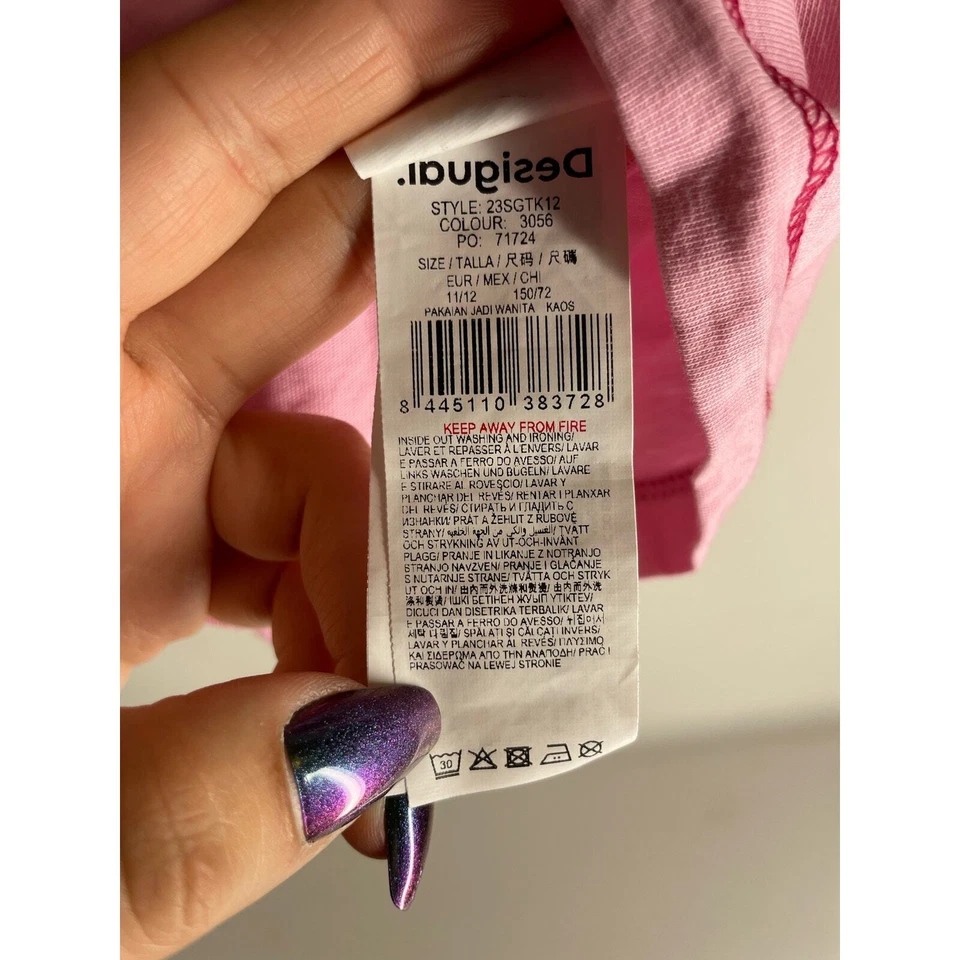 Camiseta Desigual Rosa Pantera Lentejuelas Manga Corta Talla 11/12 Niños Niñas Nueva Sin Etiquetas Foto 4 de 4