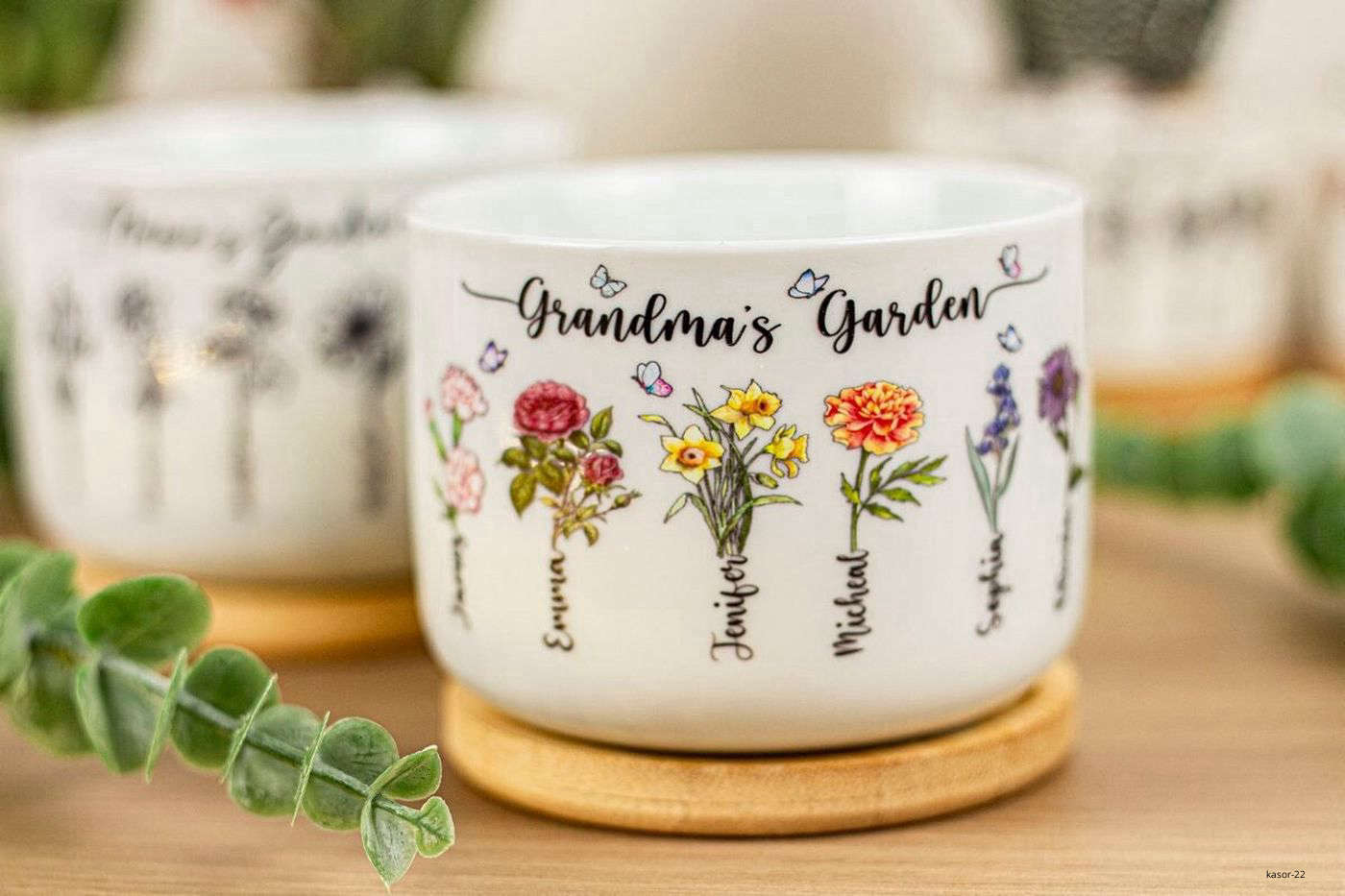Custom Grandma's Garden Plant Pot, Mama Flower Pot, Grandma Mini Succulent Pot