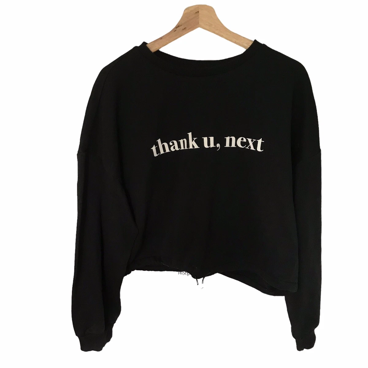 Thank U Next ORIGINAL Top ARIANA GRANDE SweatShirt BLACK Medium Divided H M 2019