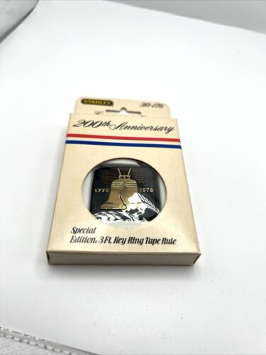 NOS VINTAGE Stanley 200th Anniversary Liberty Bell 3' Tape Measure w/Box - Works - Picture 3 of 14