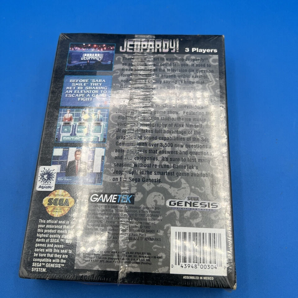 Sega Genesis Jeopardy Brand New Factory Sealed Cardboard Box - Image 2 of 4