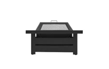 34in w/ Black/Black Marble Steel Wood Outdoor Fire Pit w/Grate Cover Poker