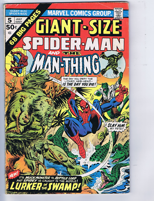 Giant-Size Spider-Man and the Man-Thing #5 Marvel 1975 Lurker in