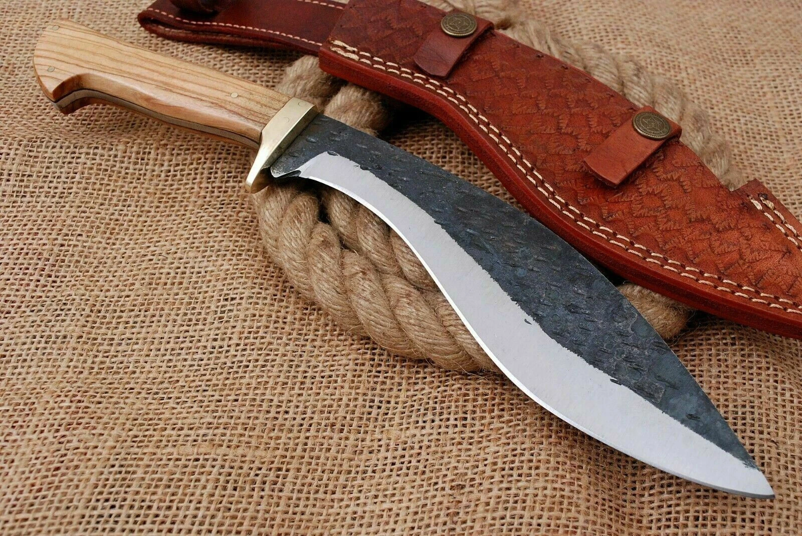 Custom Handmade Carbon Steel Machete Full Tang Hunting |Camping Knife with cover