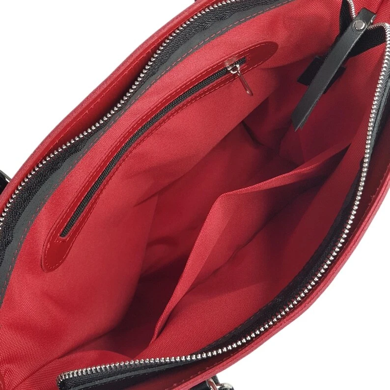 COACH Borsa a mano donna donna in pelle tracolla messenger borsa tote bag borsa rossa