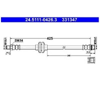 2X Bremsschlauch Vorne FüR Renault ScéNic JZ0 2.0 09 Bis 16 ATE K9K846 H5F404