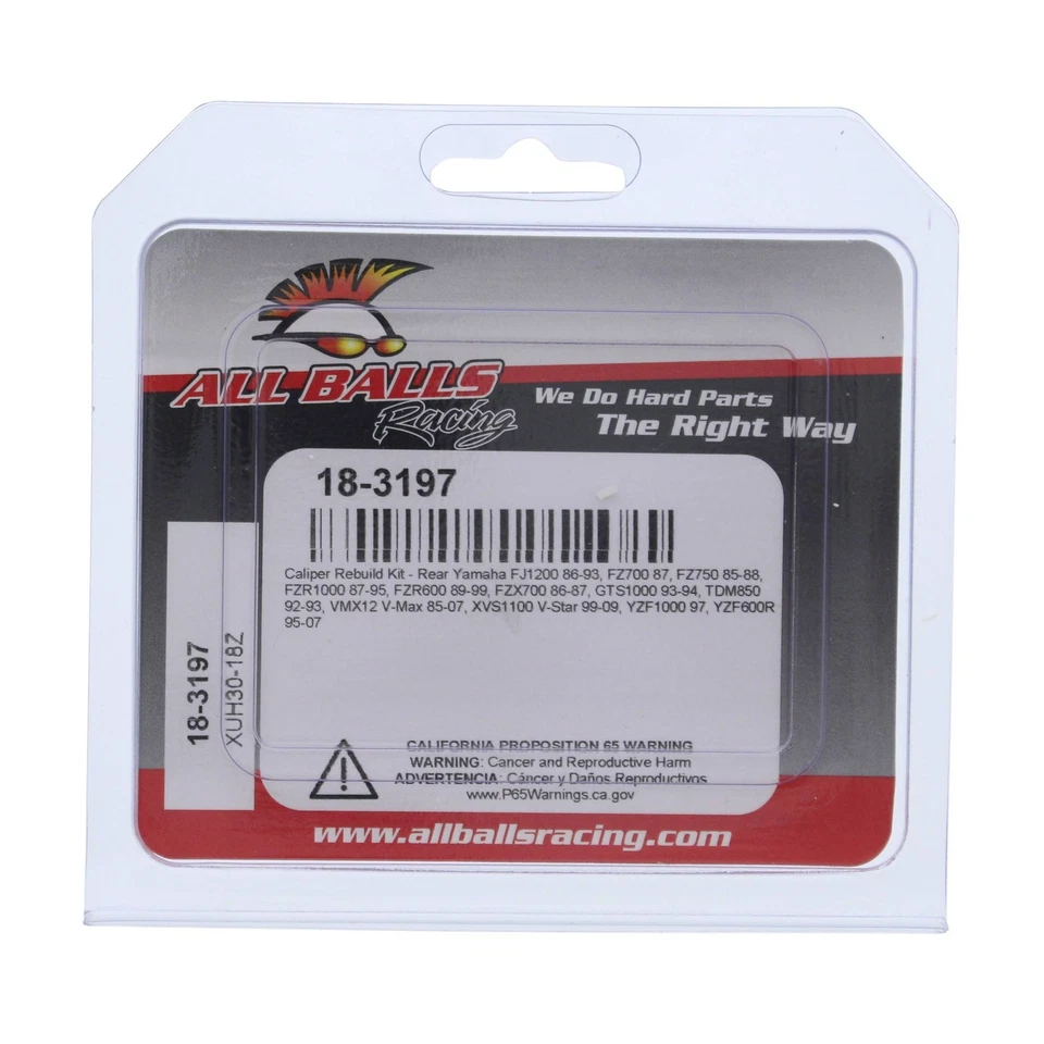 All Balls Rear Caliper Rebuild Kit 18-3197 For Yamaha FJ1200 86-93 - Image 4 of 4