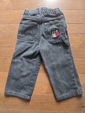 VTG Ecko Unltd Black Denim Carpenter Jeans 2T Youth Patches