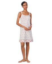 New Lauren Ralph Lauren Lace Trim Floral Cotton Nightgown  Size Medium
