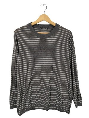 MANGO BASICS Feinstrickpullover Damen Pullover Gr. DE 38 hellgrau Casual-Look
