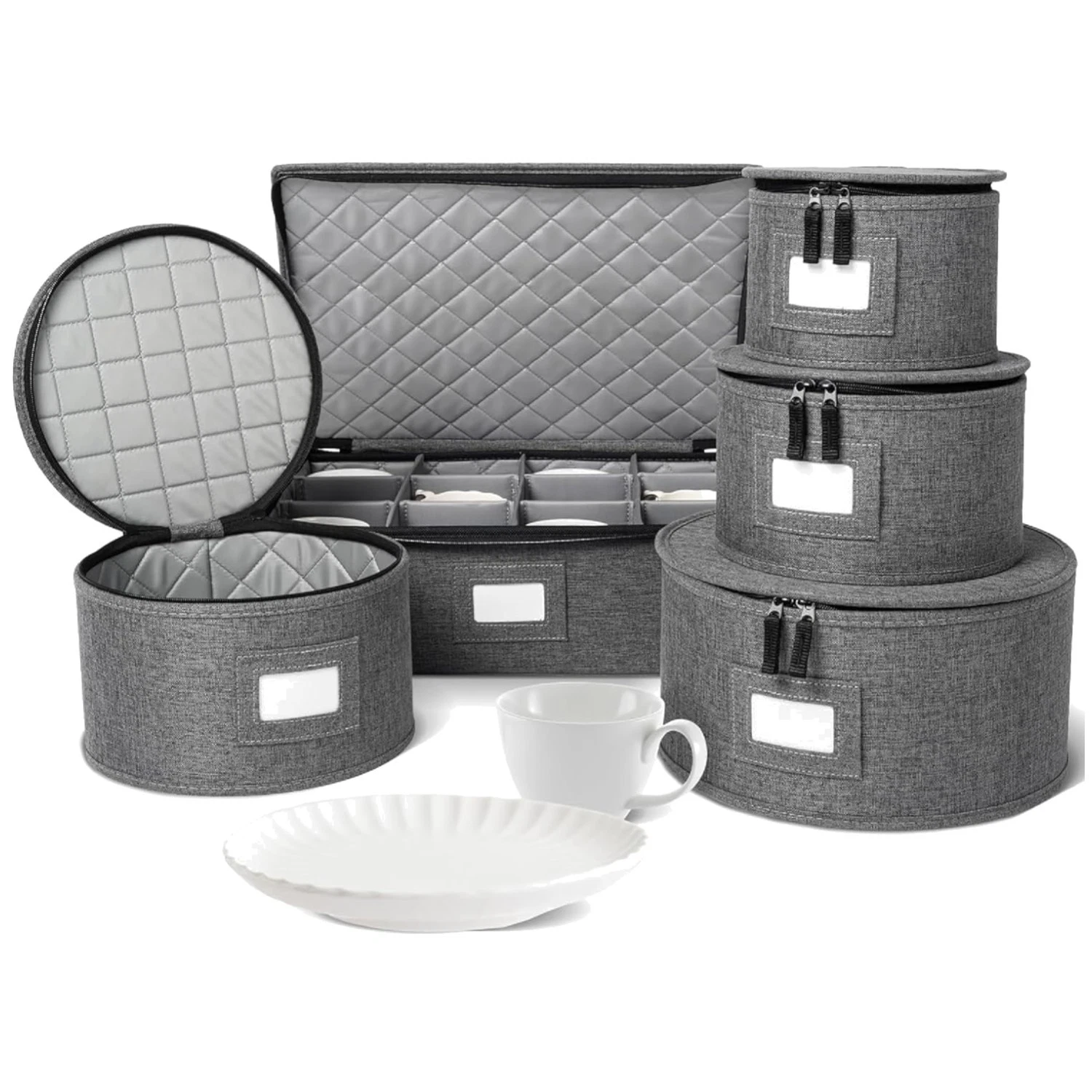 Protective China Storage Cases - Gray, Set of 5
Opens in a new window or tab