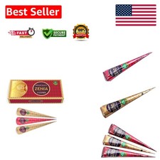 100 Natural Henna Hair Dye Cones - Reddish-Brown Pack of 3 for Effortless Color