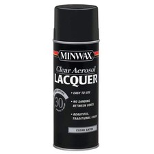 Minwax 15210 Clear Aerosol Lacquer Spray, 12.25 oz Aerosol, Satin 