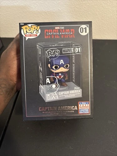 Funko Pop! Die-Cast Captain America Marvel Limited 2021 Convention Cast Metal