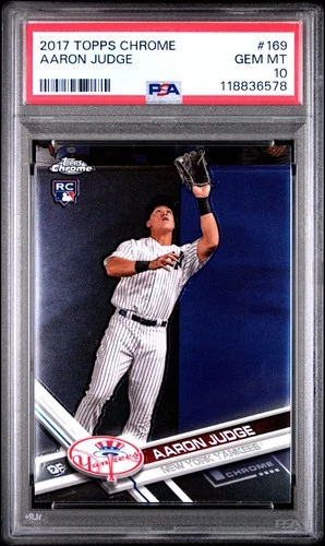 2017 TOPPS CHROME #169 AARON JUDGE ROOKIE RC PSA 10
