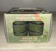 Yankee Candle Mistletoe Box of 12 Tea Light Candles Brand New 2025